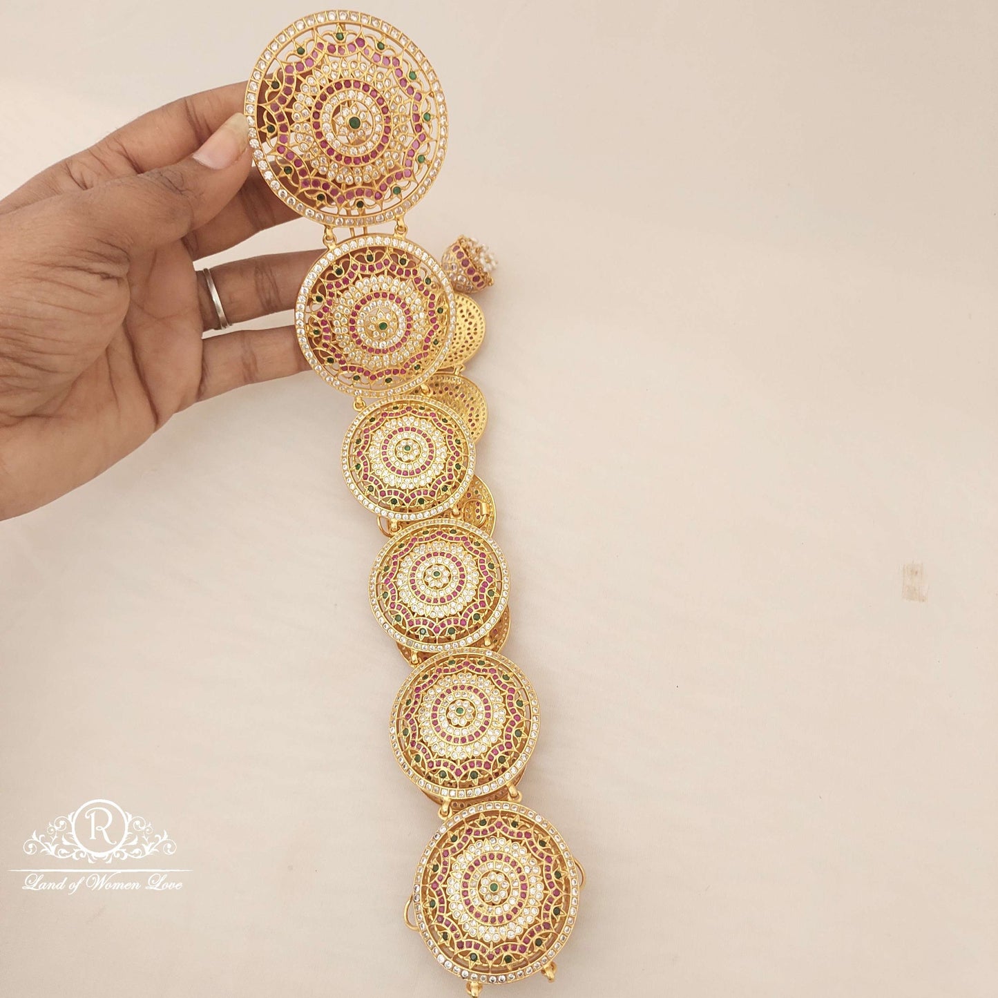 Silver Long Jada Billalu Design-H073