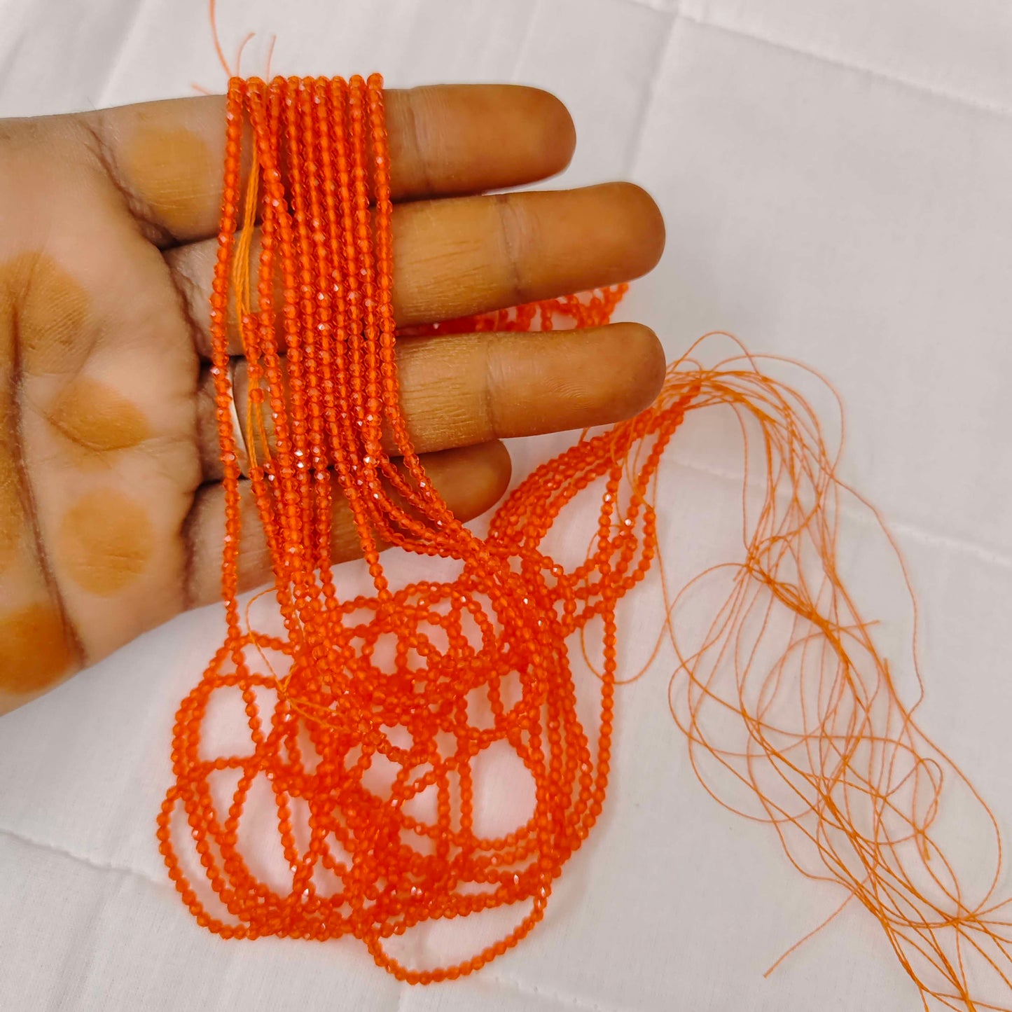 Monalisa Orange Colour 2mm Beads-RCMB23