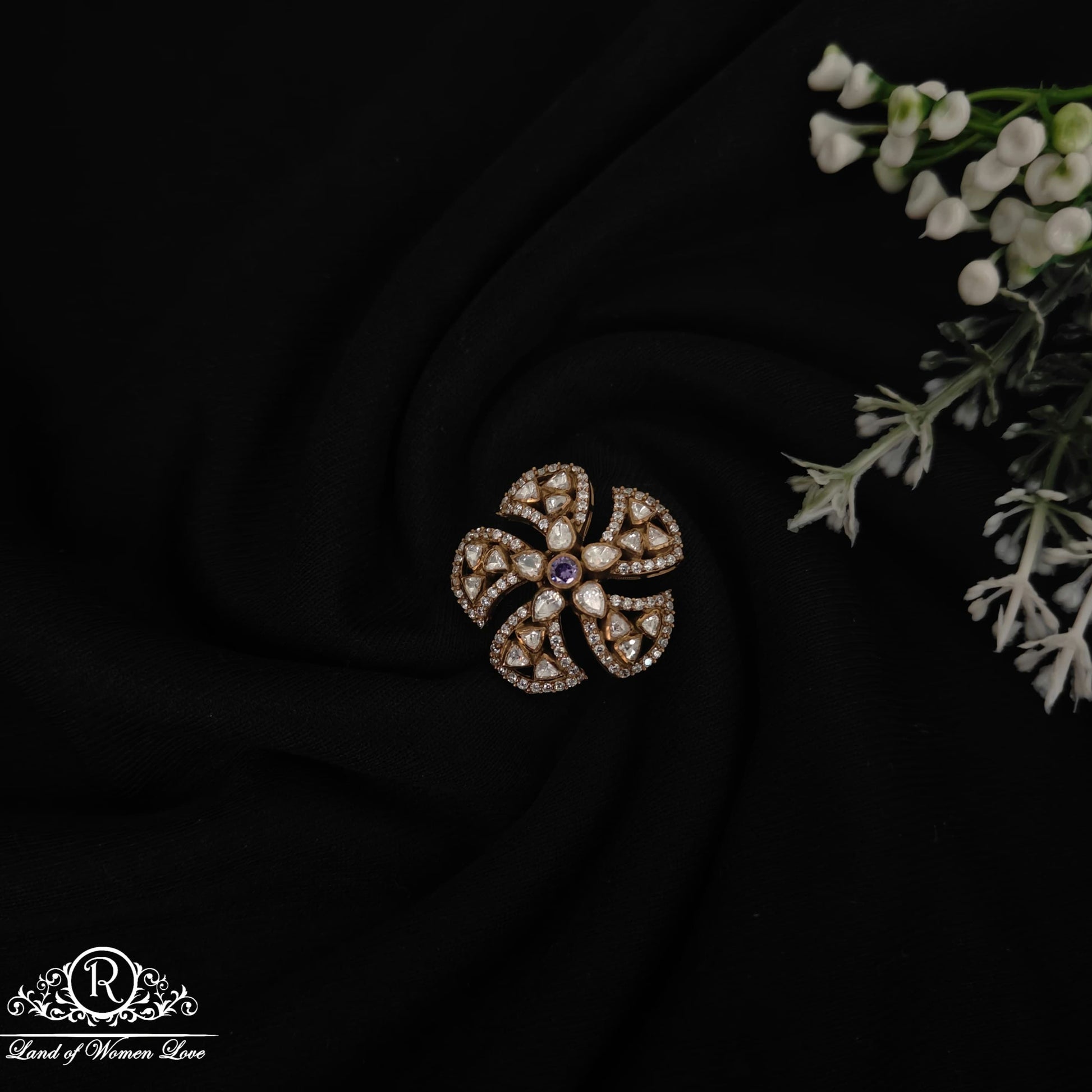 92.5 silver flower design 92.5 silver ramala jewelry / ramala collections