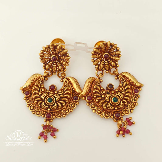earrings silver chandabali design earrings-rcjr535 92.5 silver ramala jewelry / ramala collections