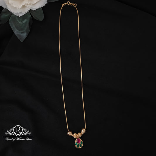 chain silver kundan model locket design chain- rc87-75p57 kundan 92.5 silver ramala jewelry / ramala collections