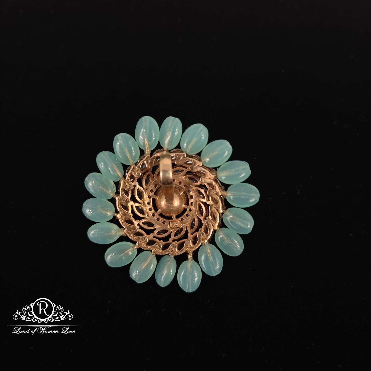 Mint coloured Silver Pendant-RC94-187M02