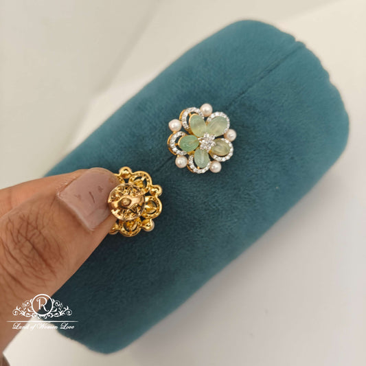 Flower design Silver Studs-RC94-90CP023