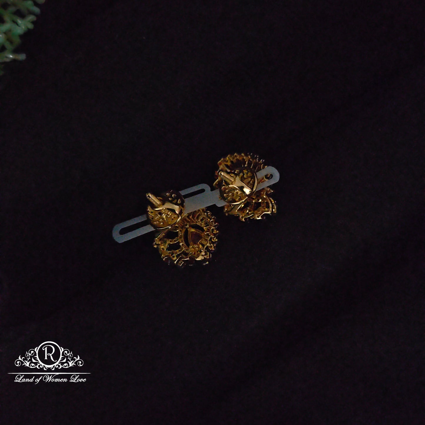 Silver CZ- stone earrings -RCDS426