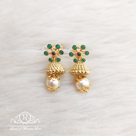 jhumka silver earrings designs-rm47 92.5 silver ramala jewelry / ramala collections