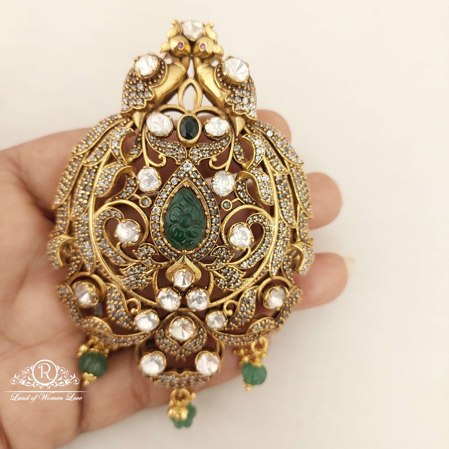 Silver Victoria Design Mozonites Stones Locket-C139