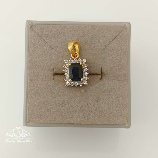 stud silver cz- black stone design locket-rcv291 cz 92.5 silver ramala jewelry / ramala collections