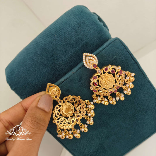 Ram parivar Design Silver Earrings-RCH631