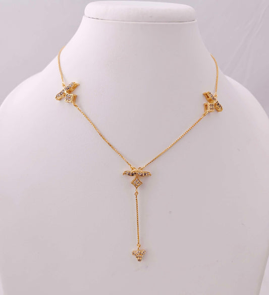 chain silver cz-gold polish chain design -rcd159 cz 92.5 silver ramala jewelry / ramala collections