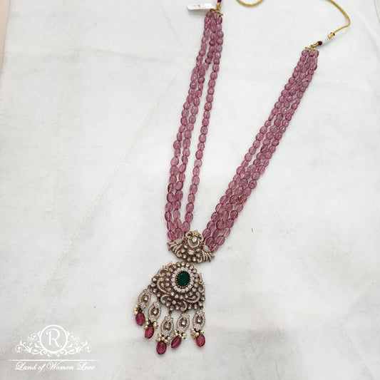 Silver Real Beads with Victoria Locket Haram-S797