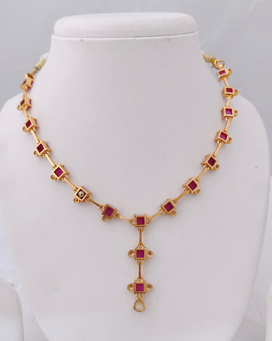 Silver gold polish necklace designs -RCA091