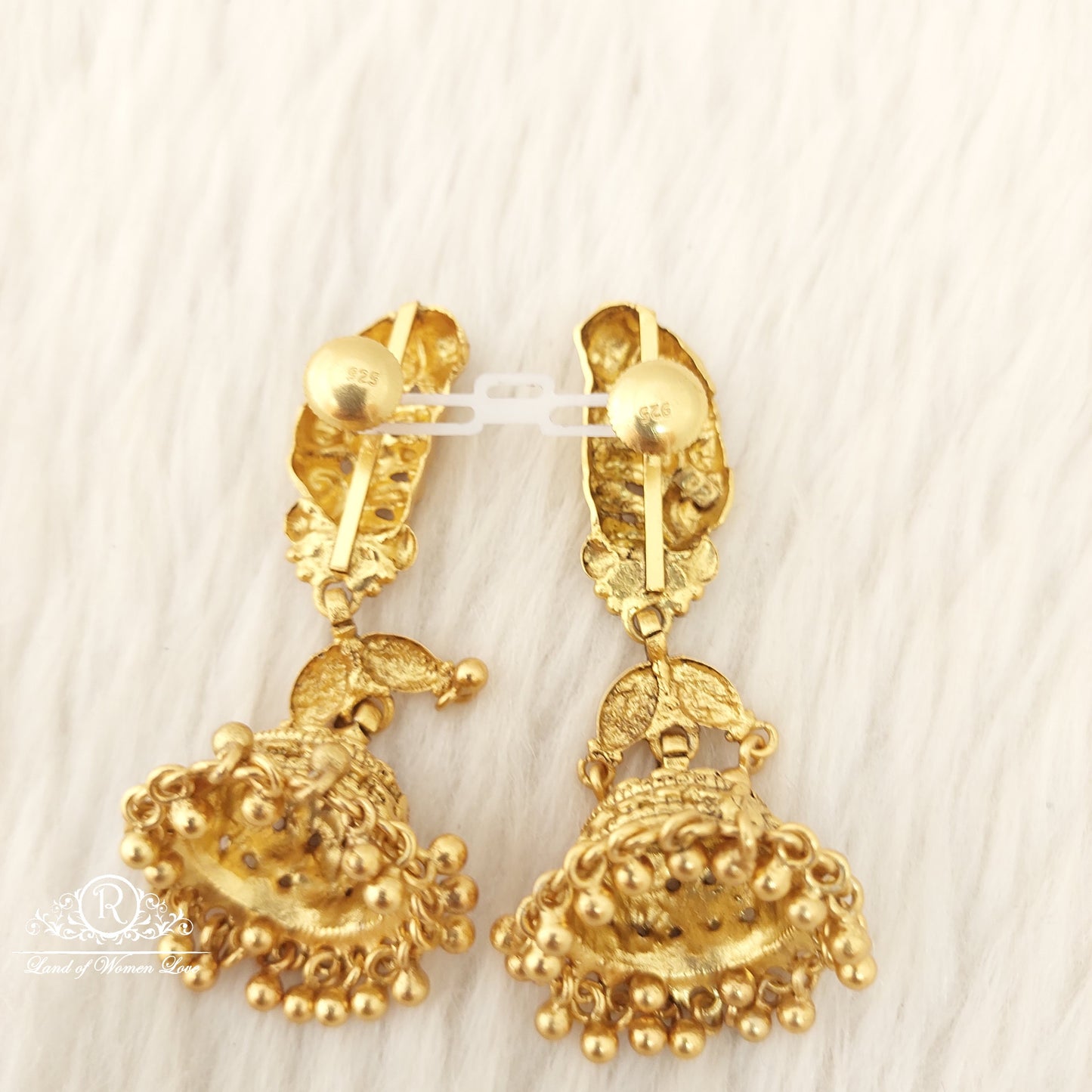 Silver Peacock jhumkas-C004