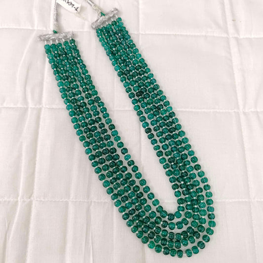 Green Pumpkin 5 Lines Beads-RCMB40