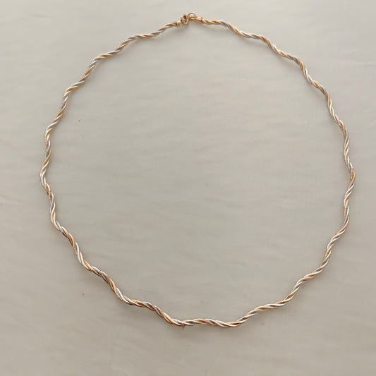 necklace silver rose gold kante design-rct202 92.5 silver ramala jewelry / ramala collections