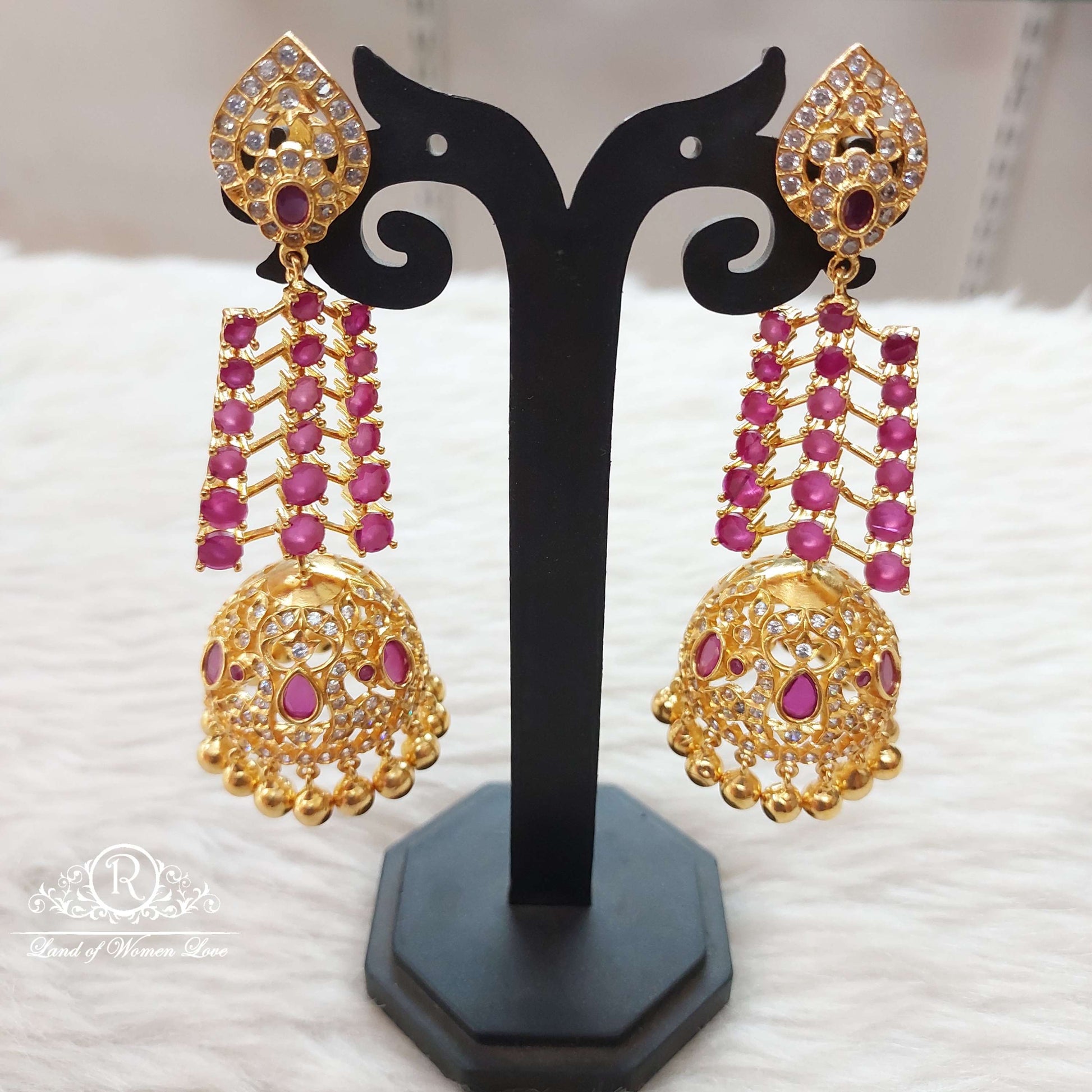 earrings silver long jumkas-0006 92.5 silver ramala jewelry / ramala collections