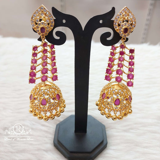 earrings silver long jumkas-0006 92.5 silver ramala jewelry / ramala collections