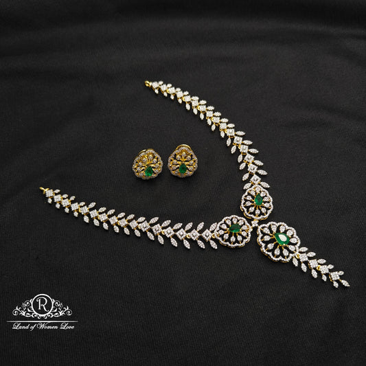 necklace diamond finishing silver necklace set 92.5 silver ramala jewelry / ramala collections