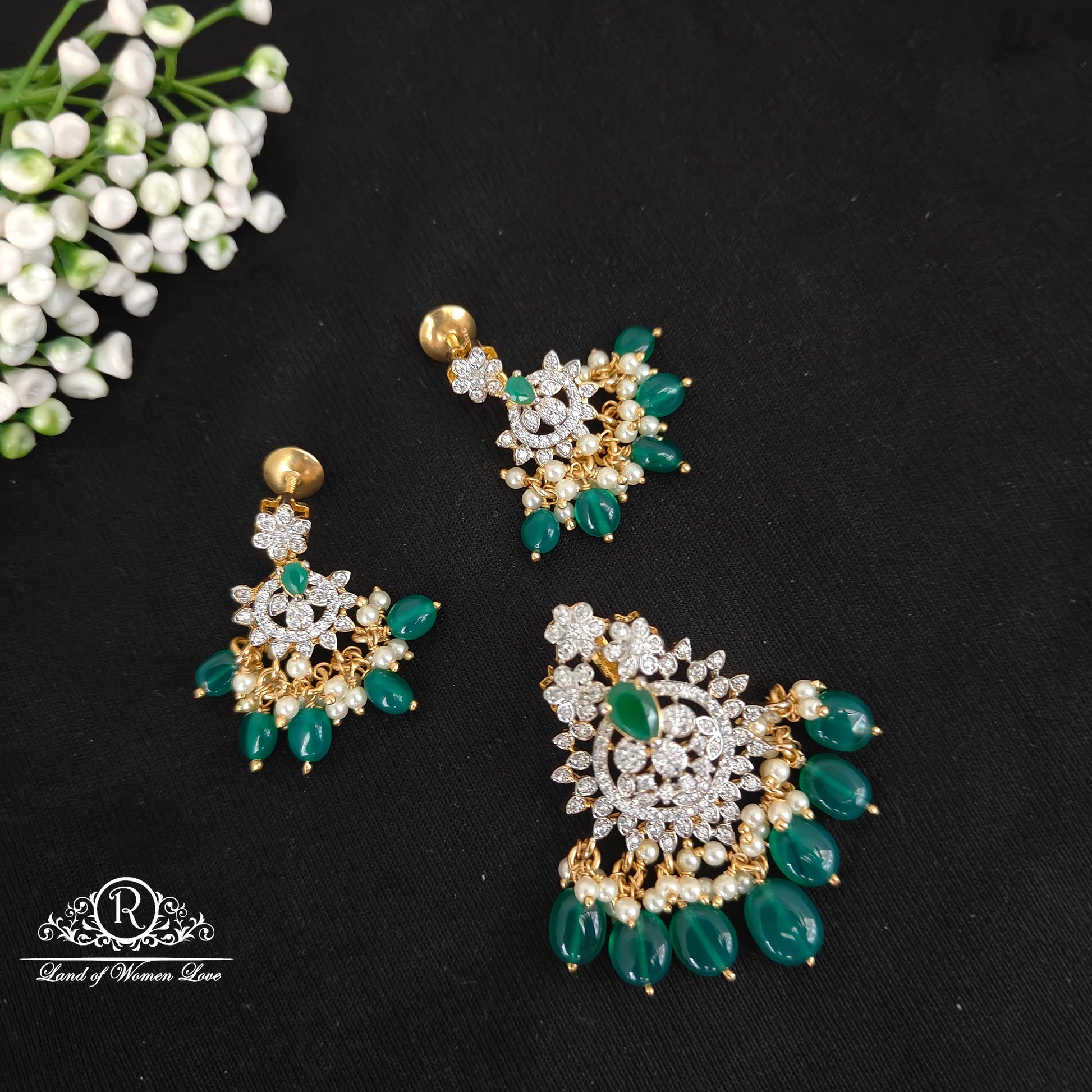 set silver cute and beautiful locket set -rcz64 92.5 silver ramala jewelry / ramala collections