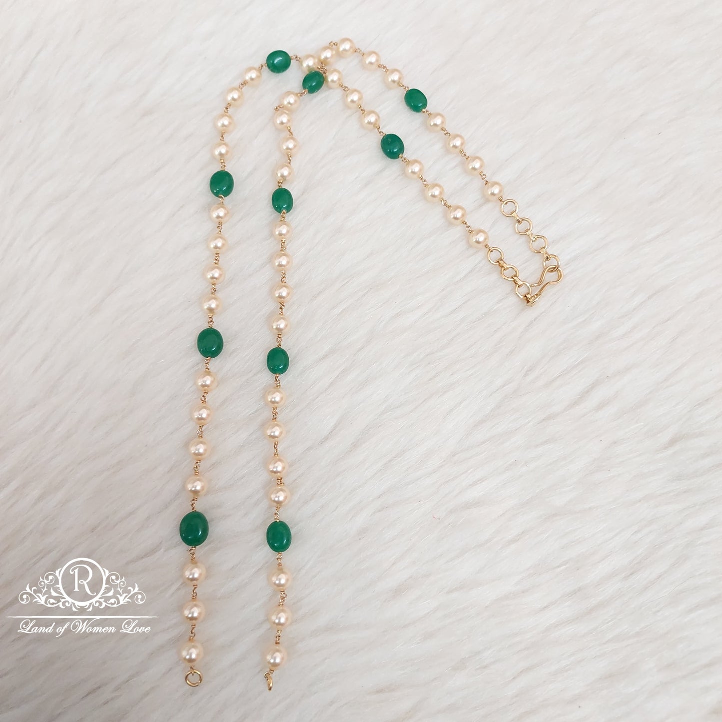 Silver Pearls chain designs-RN61