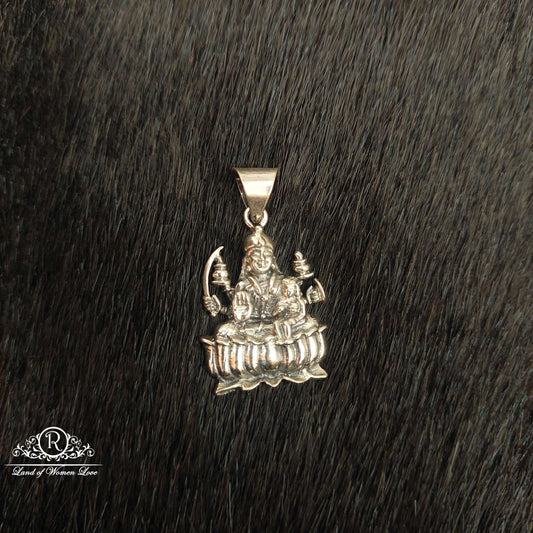 silver lakshmi devi locket-ss95 92.5 silver ramala jewelry / ramala collections