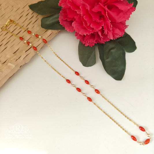 chain 92.5 silver simple and cute corals chain -rch977 92.5 silver ramala jewelry / ramala collections