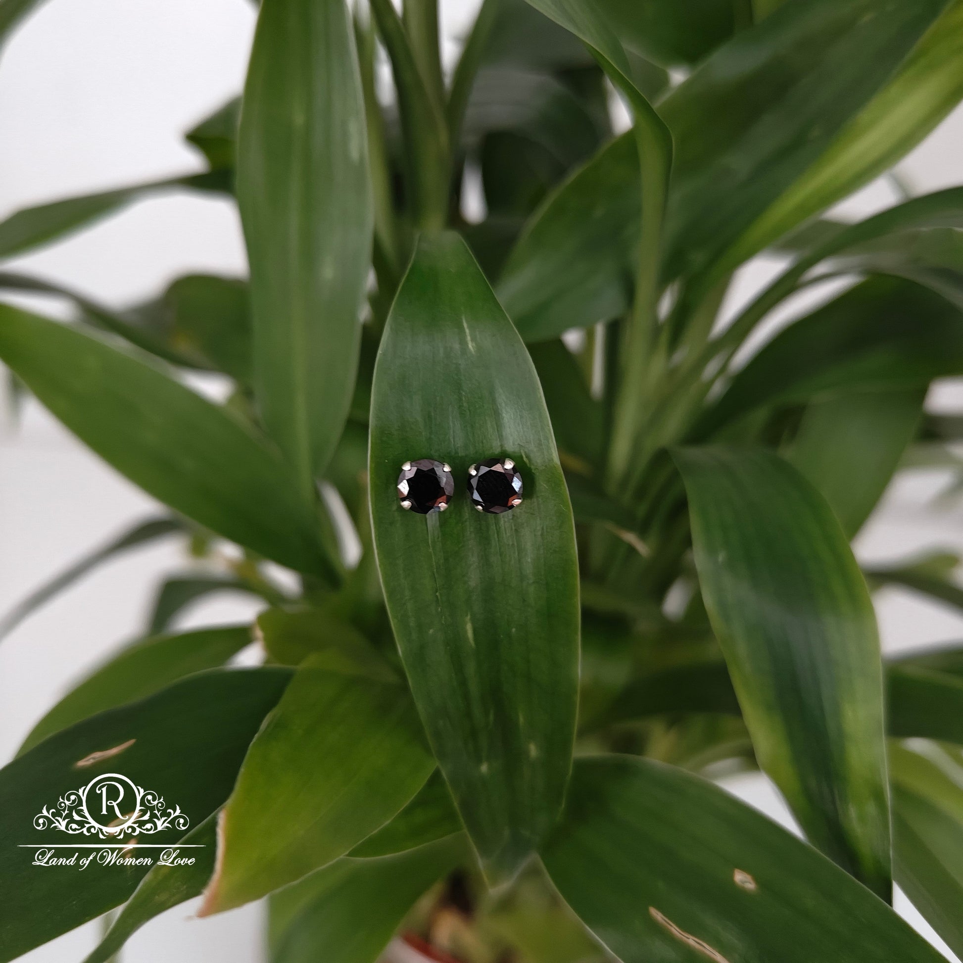 earrings 92.5 silver simple and cute earrings - rchs51-4 92.5 silver ramala jewelry / ramala collections