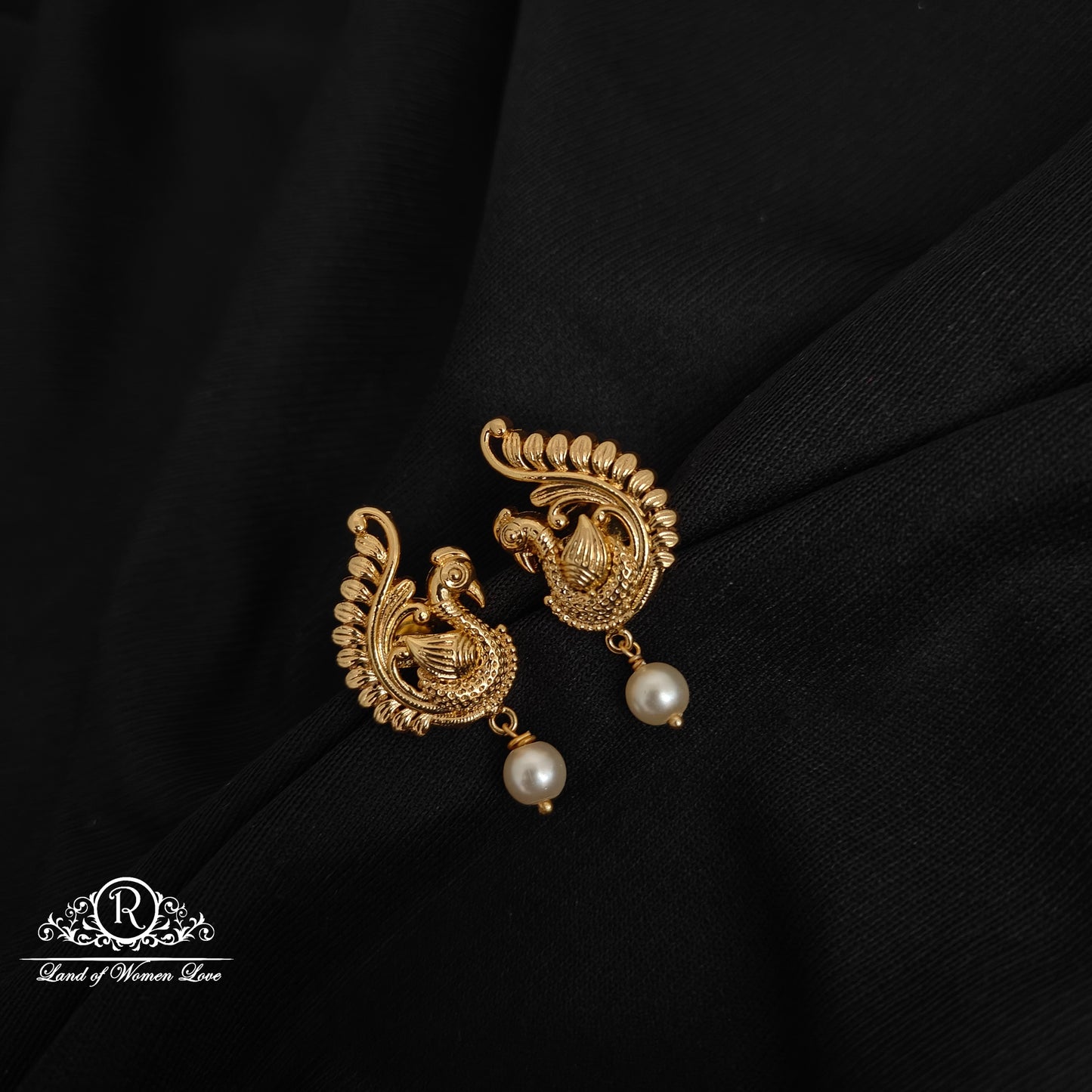 earrings 92.5 silver peacock design earrings-rck270 92.5 silver ramala jewelry / ramala collections