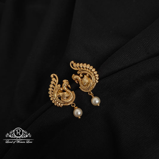 earrings 92.5 silver peacock design earrings-rck270 92.5 silver ramala jewelry / ramala collections