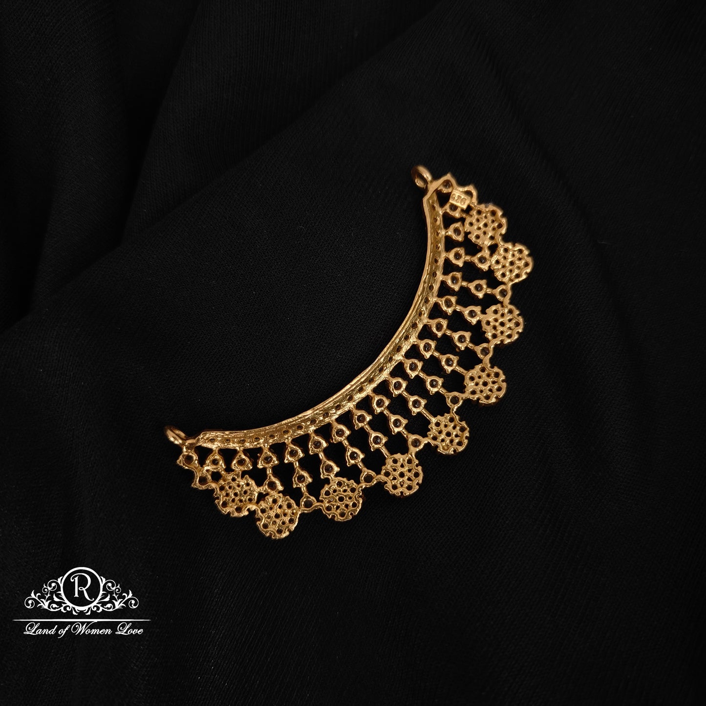 92.5 silver simple and Cute CZ- stones mala locket -RCM278