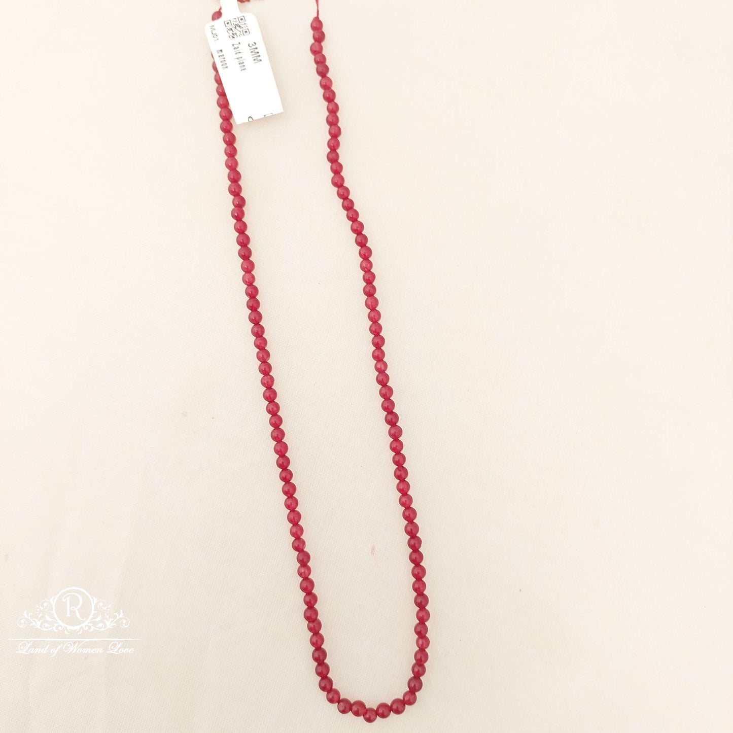 3MM Meroon Zaid Plain Beads-MJ01