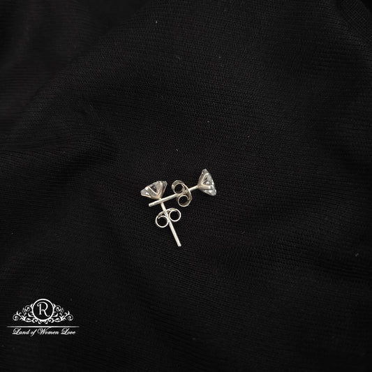 92.5 silver simple and Cute earrings - RCHS42-01