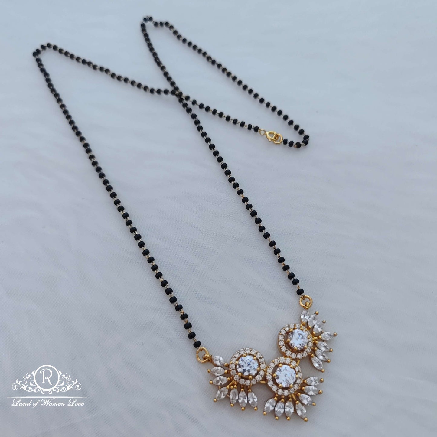 earrings silver cz-stone locket with black chain-rcc162 cz 92.5 silver ramala jewelry / ramala collections