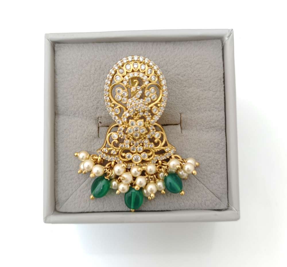 pendant silver white stones peacock model pendant-rcm726 92.5 silver ramala jewelry / ramala collections