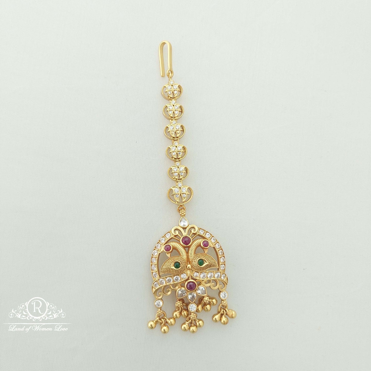 silver peacock tikkas-sa397 92.5 silver ramala jewelry / ramala collections