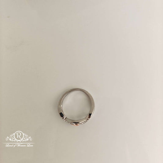 White stones beautiful design Silver Ring-RCHK0139