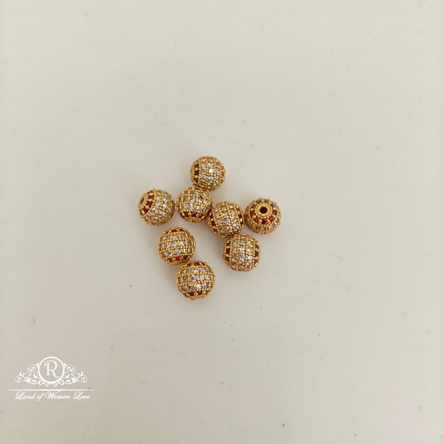 92.5 silver simple and cute cz balls - rcm1362 cz 92.5 silver ramala jewelry / ramala collections