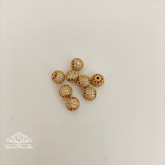 92.5 silver simple and cute cz balls - rcm1362 cz 92.5 silver ramala jewelry / ramala collections