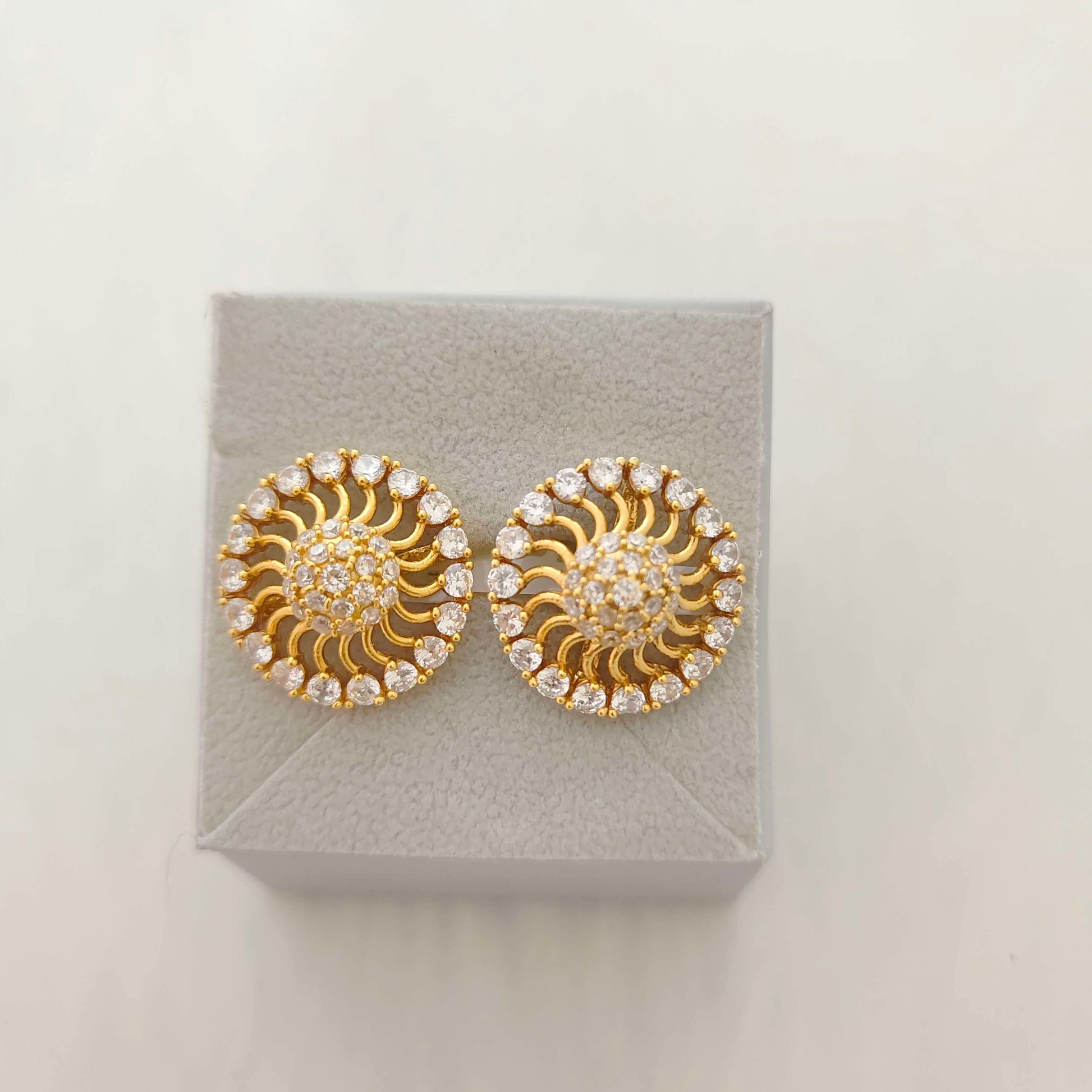 stud silver cz stone earrings -rcc09 cz 92.5 silver ramala jewelry / ramala collections