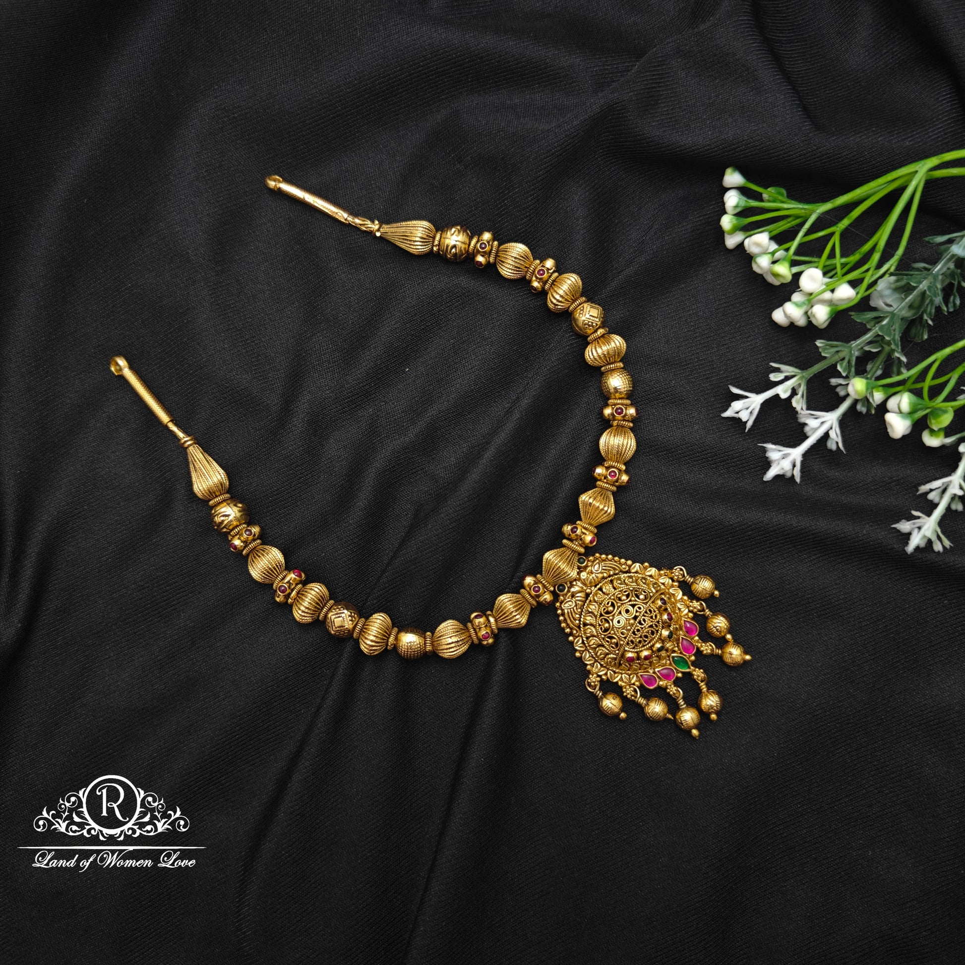 necklace 92.5 silver nakshi balls necklace 92.5 silver ramala jewelry / ramala collections