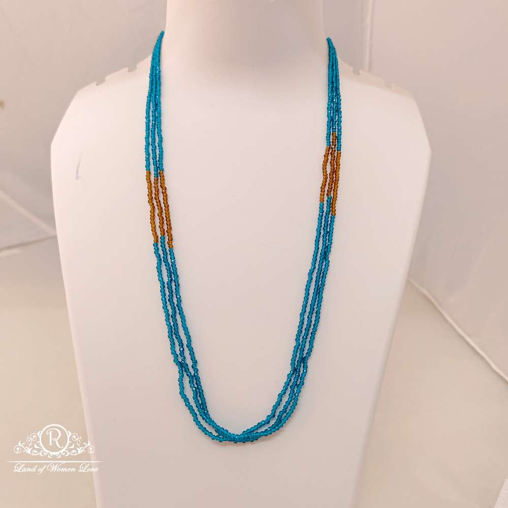 chain peacock green colour beads chain-rch200 92.5 silver ramala jewelry / ramala collections