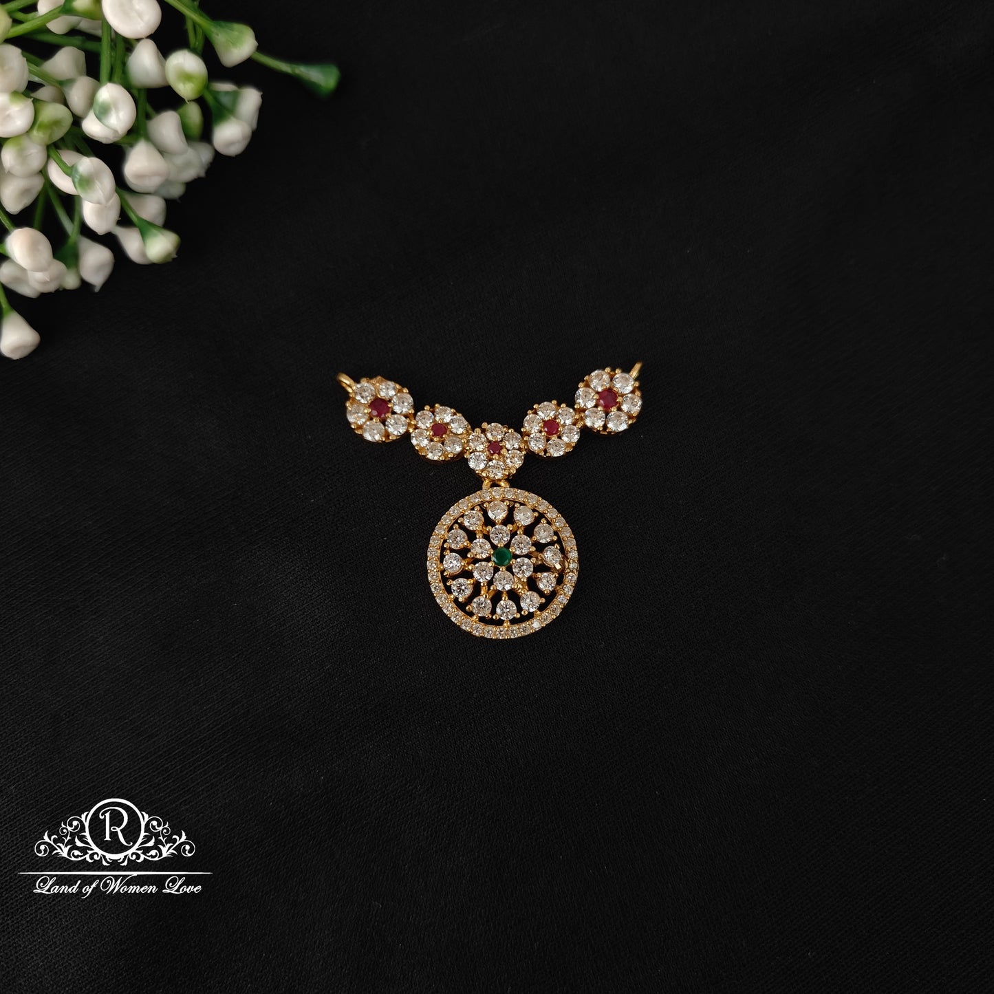 92.5 silver simple and cute mala locket - rcjr998 92.5 silver ramala jewelry / ramala collections