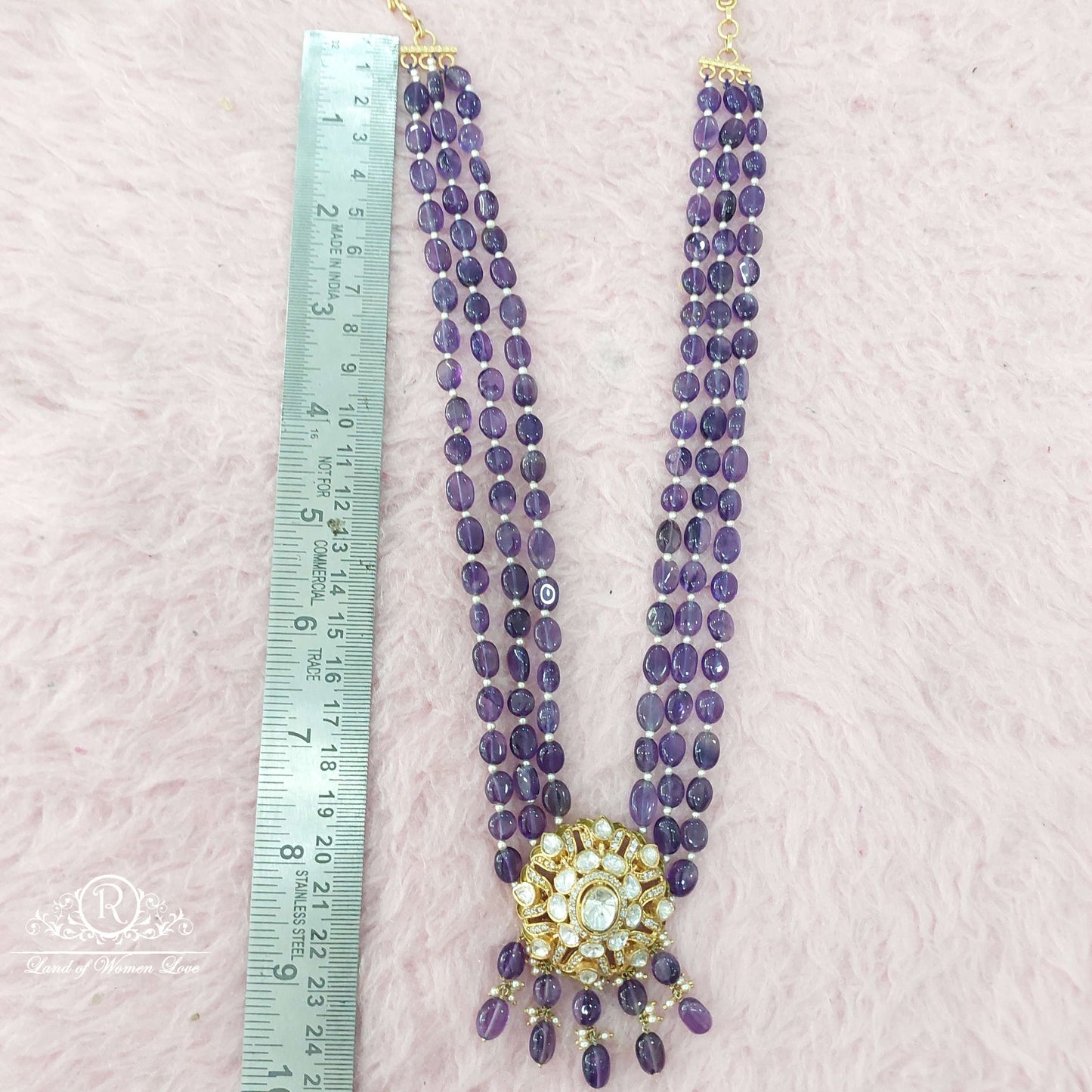 Silver Real Beads Moissanite Chocker-H083