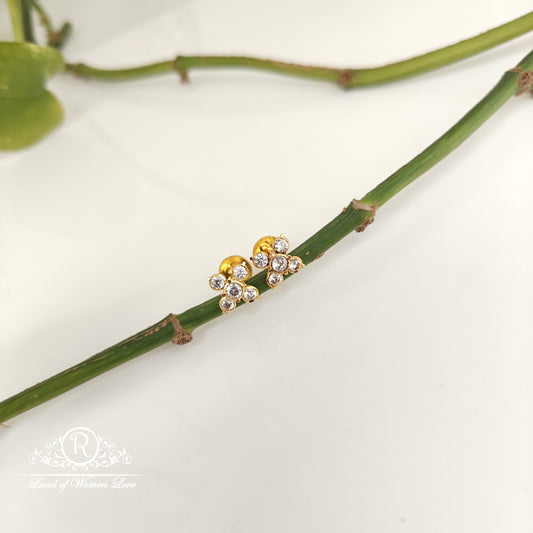 earrings 92.5 silver simple and cute earrings - rck292-2 92.5 silver ramala jewelry / ramala collections