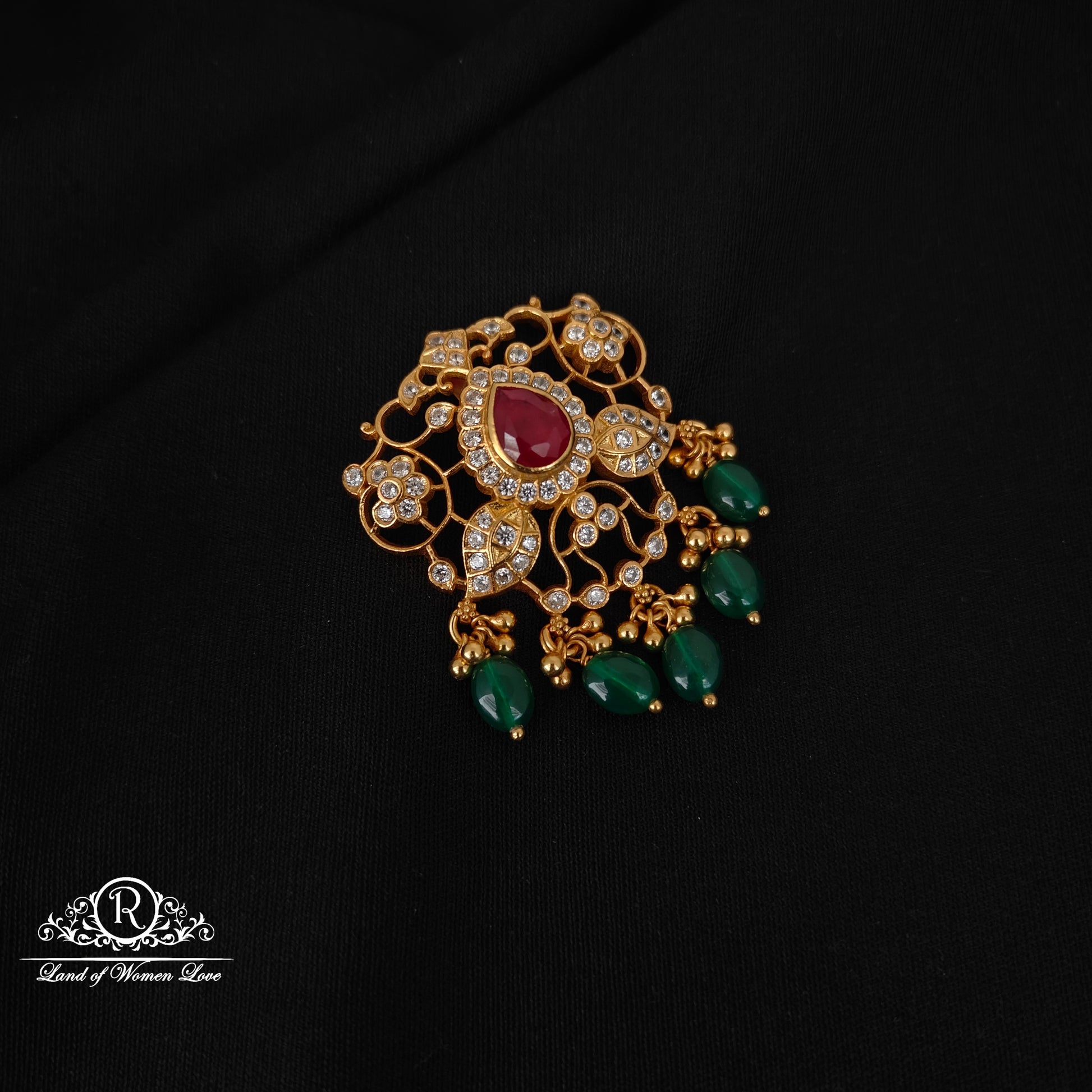 pendant 92.5 silver cz-'s pendant-rccp444 cz 92.5 silver ramala jewelry / ramala collections