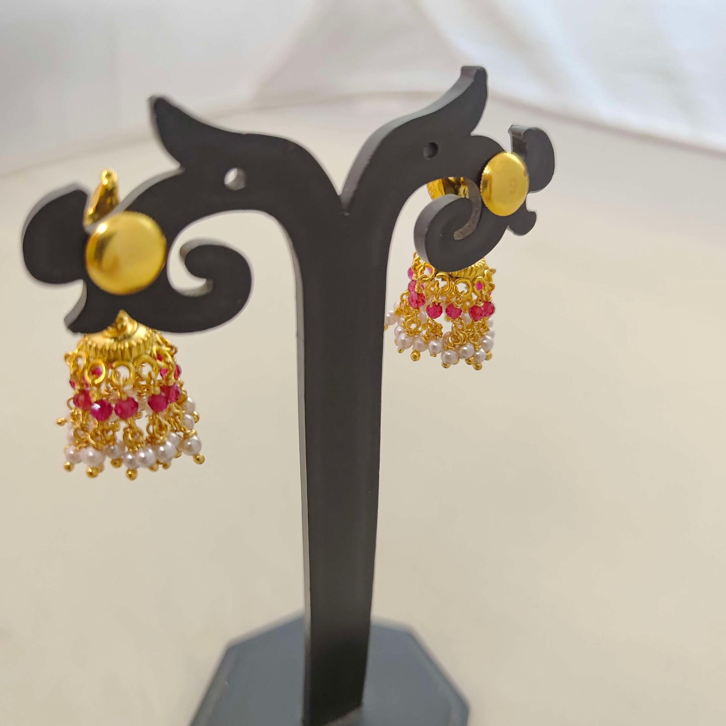 Silver hanging jhumkas--RCJR373