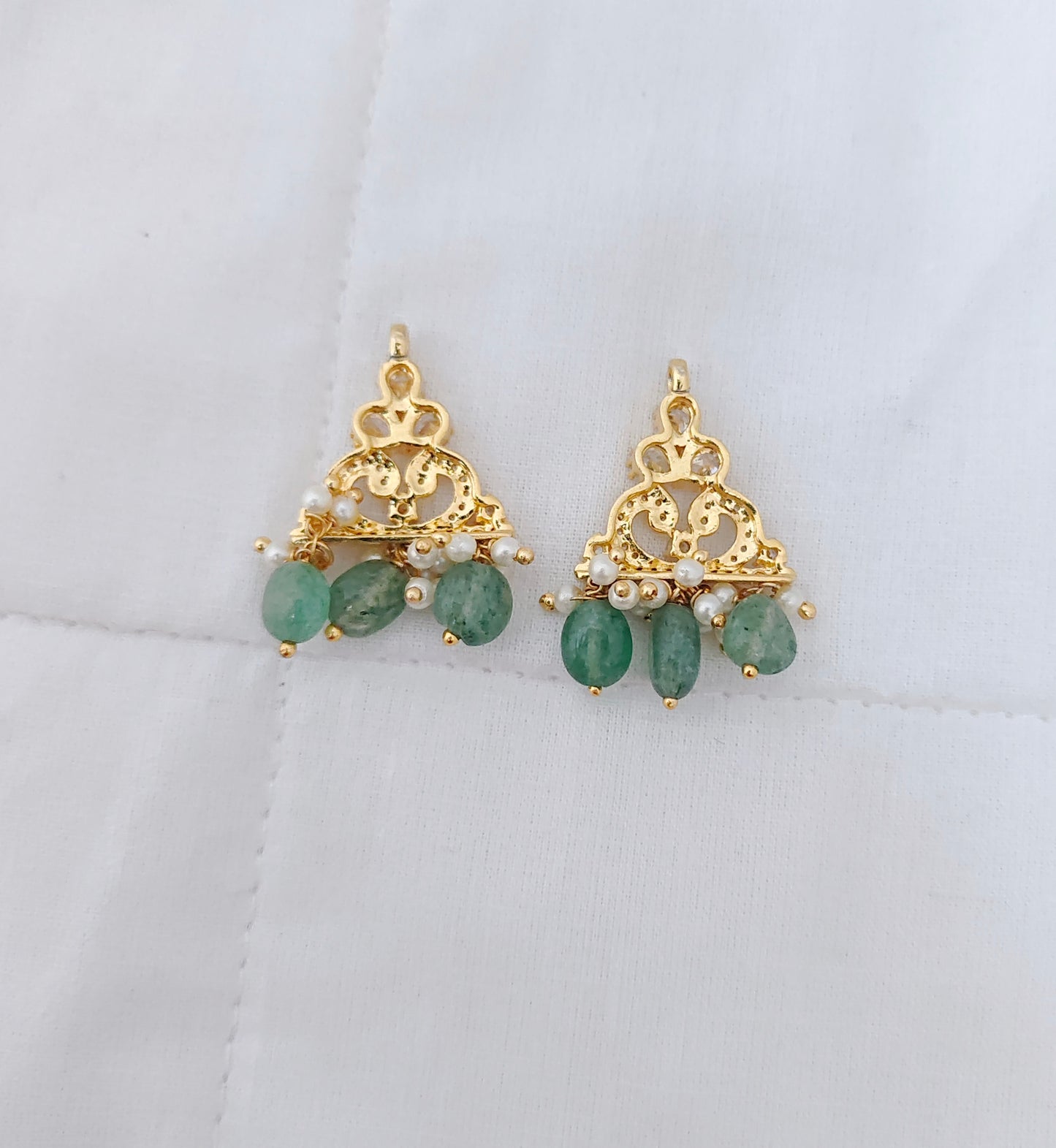 Silver CZ-gold polish side Lockets design -RCD229