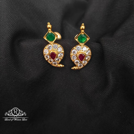 earrings 92.5 silver simple and cute earrings - rc06m1235 92.5 silver ramala jewelry / ramala collections