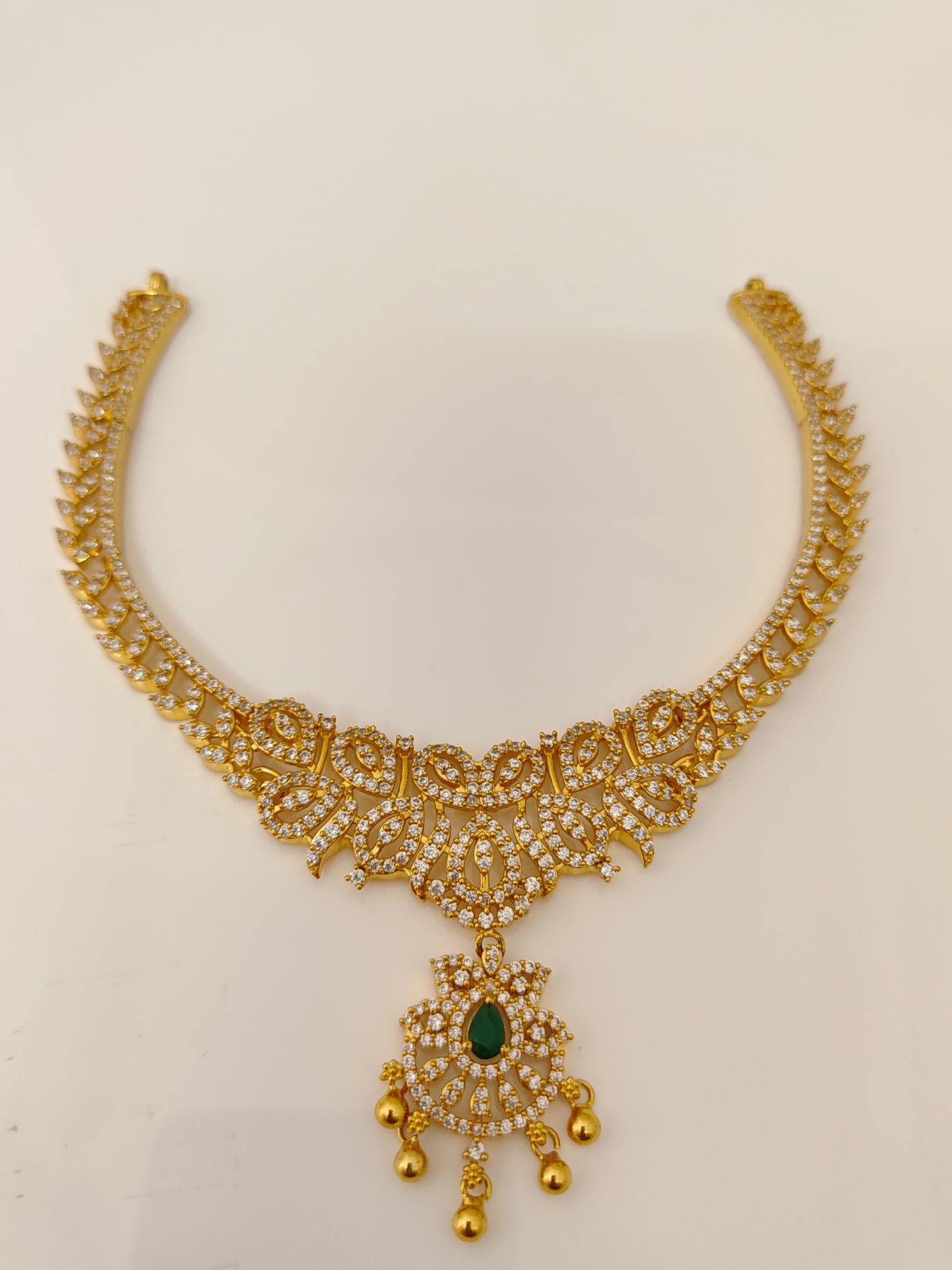 necklace silver cz- necklace-rch505 cz 92.5 silver ramala jewelry / ramala collections