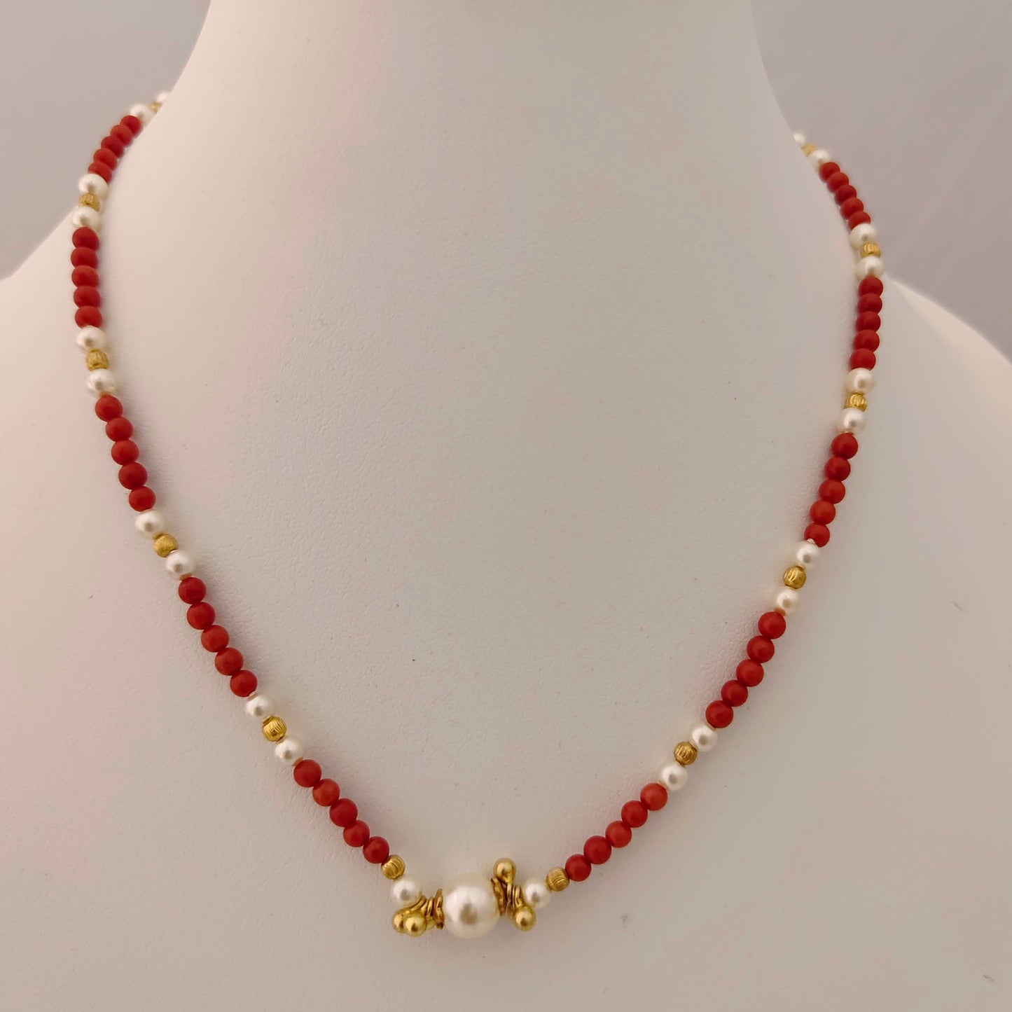 chain silver coral beads chain design -rch216 coral 92.5 silver ramala jewelry / ramala collections