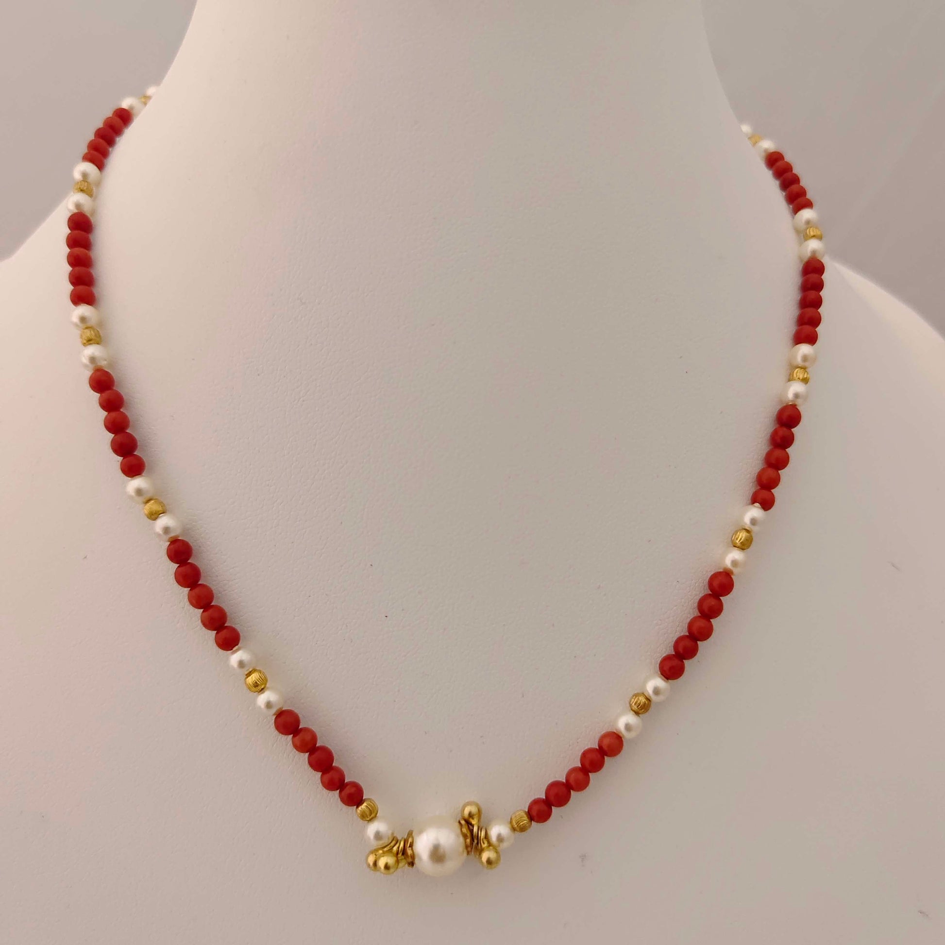 chain silver coral beads chain design -rch216 coral 92.5 silver ramala jewelry / ramala collections